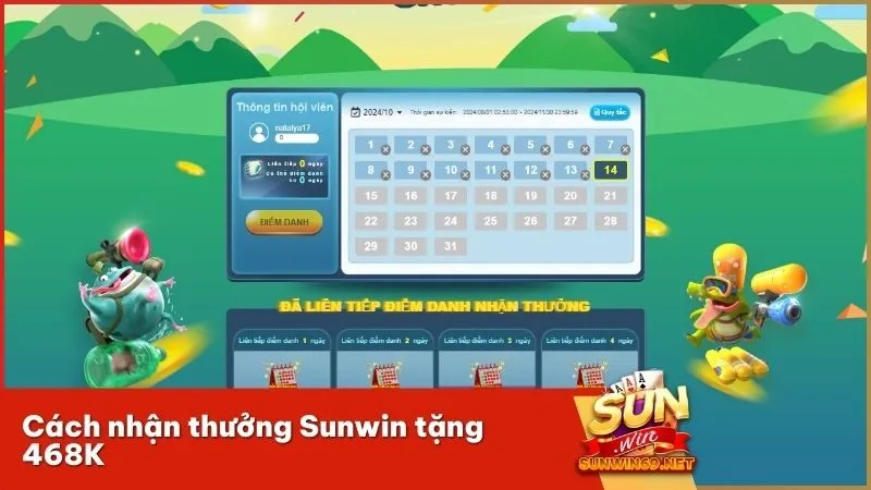 Hướng dẫn tham gia chuong trình điểm danh của Sunwin