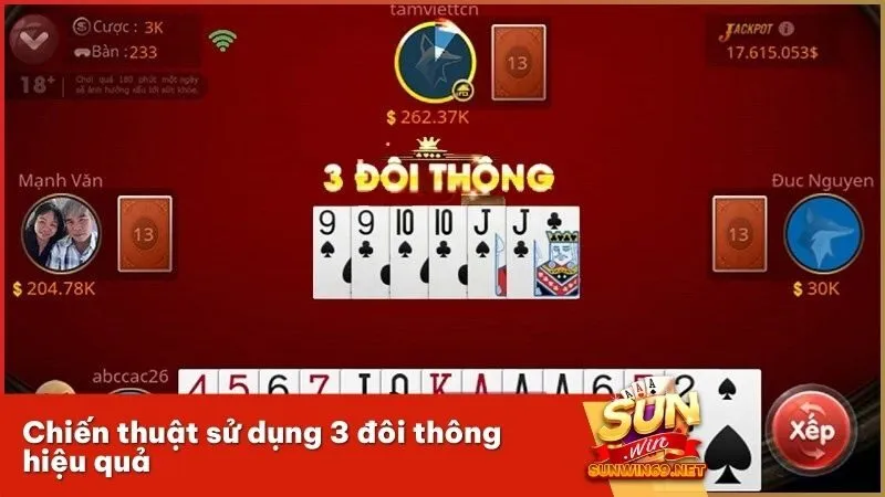 Chiến thuật sử dụng 3 đôi thông như thế nào để luôn làm chủ ván bài