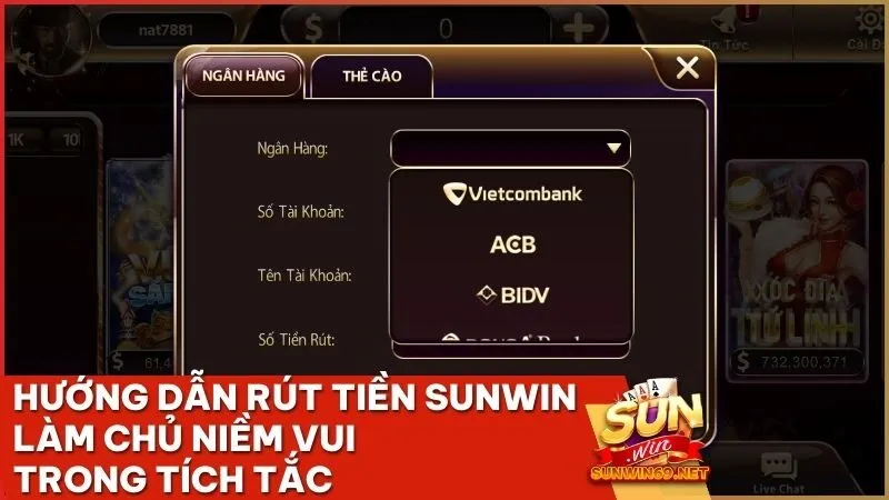 Hướng Dẫn Rút Tiền Sunwin