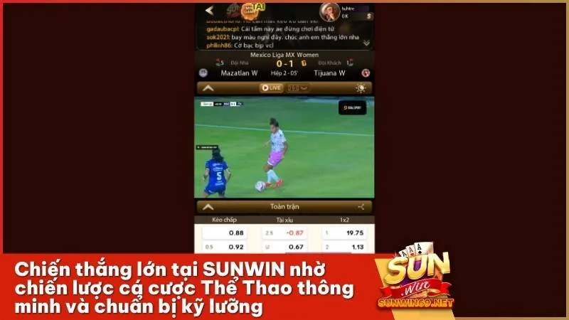 Chiến thắng lớn tại SUNWIN nhờ chiến lược cá cược Thể Thao thông minh và chuẩn bị kỹ lưỡng