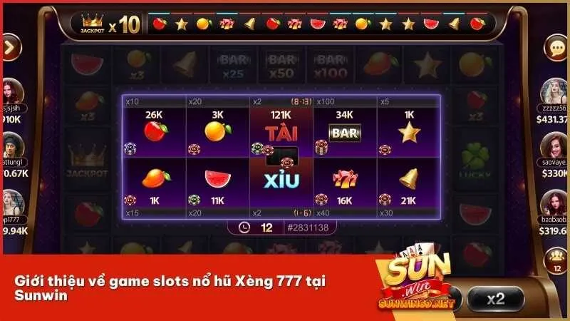 Giới thiệu về game slots nổ hũ Xèng 777 tại Sunwin