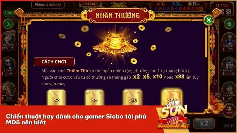 Chiến thuật hay dành cho gamer Sicbo tài phú MD5 nên biết