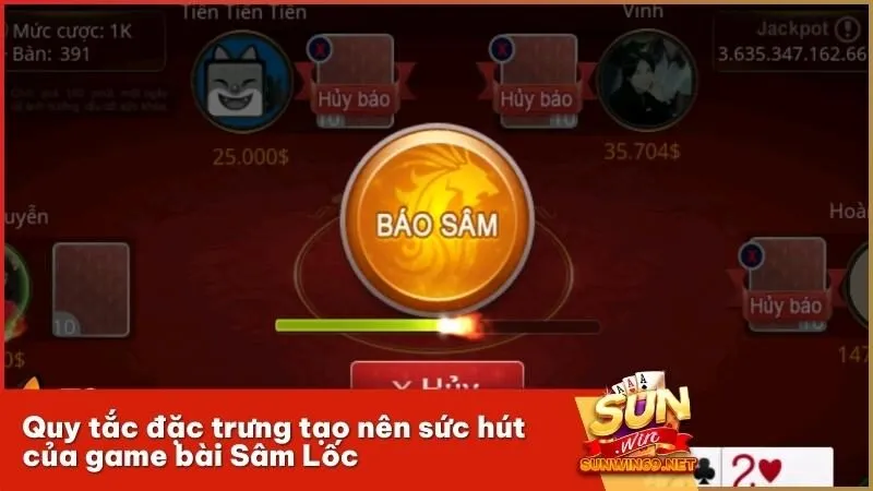 Quy tắc đặc trưng tạo nên sức hút của game bài Sâm Lốc